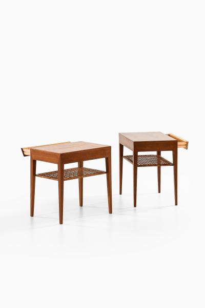 Severin Hansen Set of 2 Bedside Tables in Cane and Teak by Severin Hansen 1950s