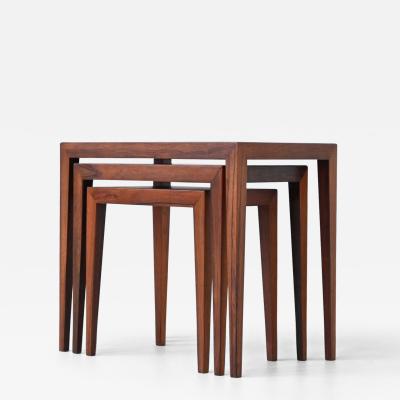 Severin Hansen Severin Hansen 163 nesting tables in rosewood Haslev Denmark 1960