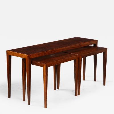 Severin Hansen Severin Hansen Rosewood Nesting Tables Circa 1960s