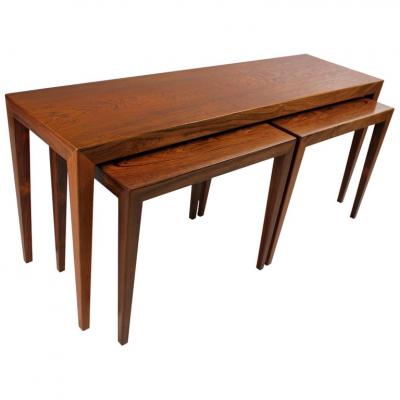 Severin Hansen Severin Hansen for Haslev Rosewood Nesting Tables