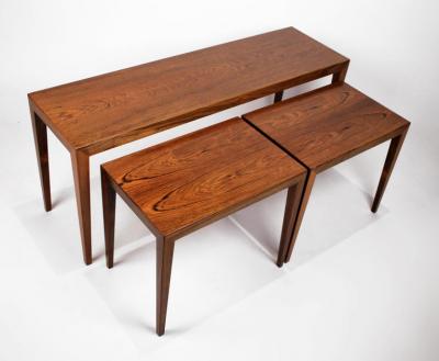 Severin Hansen Severin Hansen for Haslev Rosewood Nesting Tables