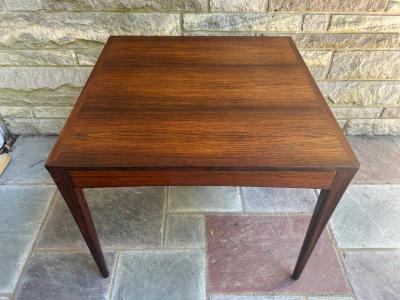 Severin Hansen Stunning Danish Modern Rosewood Side End Table Mid Century Modern