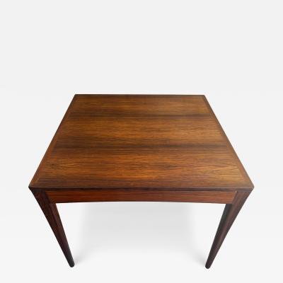 Severin Hansen Stunning Danish Modern Rosewood Side End Table Mid Century Modern
