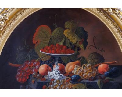 Severin Roesen Severin Roesen German American 1815 1882 Fruit Still Life with Wine Glass