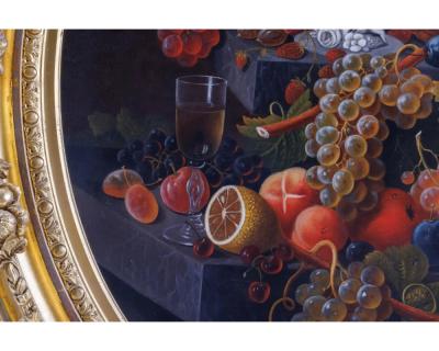 Severin Roesen Severin Roesen German American 1815 1882 Fruit Still Life with Wine Glass