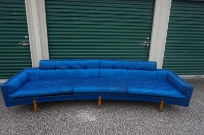 Sexy Curved American Mid Century Modern Two Piece of Sofa