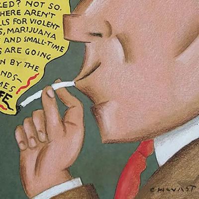 Seymour Chwast Reefer Madness Marajuana Pot Cannabis Cover Atlantic Monthly Magazine