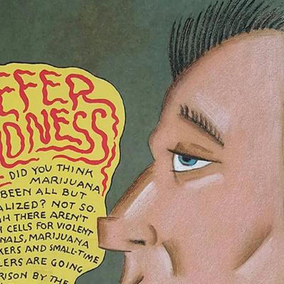 Seymour Chwast Reefer Madness Marajuana Pot Cannabis Cover Atlantic Monthly Magazine