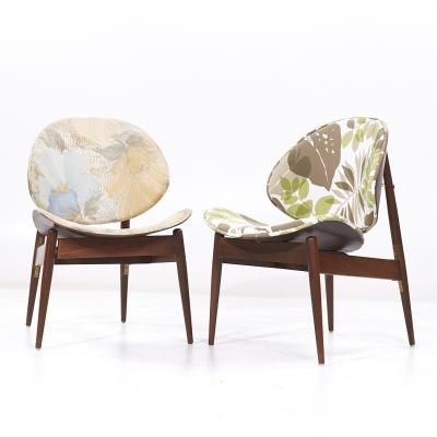 Seymour James Weiner Seymour James Weiner for Kodawood Mid Century Clam Shell Chairs Pair