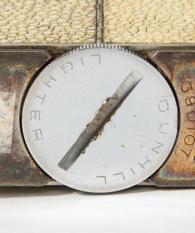 Shagreen and Steel Table Lighter United Kingdom c 1940