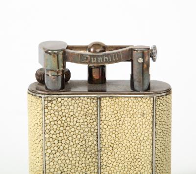 Shagreen and Steel Table Lighter United Kingdom c 1940