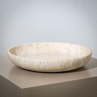 Shallow Travertine Bowl 21st Century