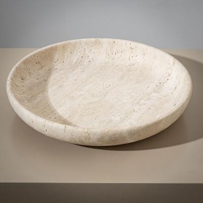 Shallow Travertine Bowl 21st Century