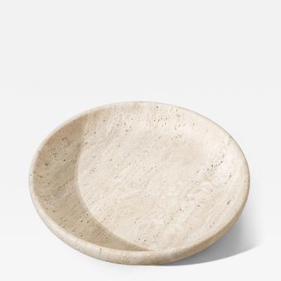Shallow Travertine Bowl 21st Century