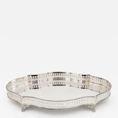 Shaped Galley Tray Silver Plate England circa 1950