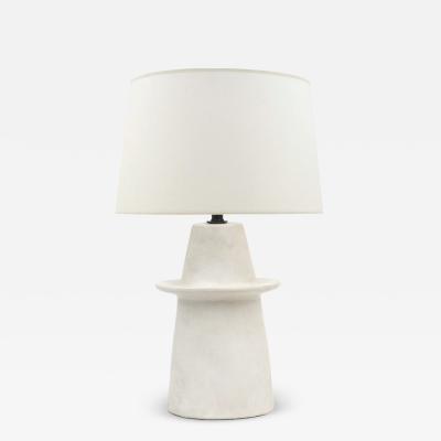 Shaped White Plaster Table Lamp