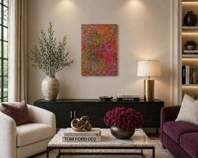 Sharon Cannon Sharon Cannon Giverny II Abstract Oil Painting Color field Canvas LA Artist