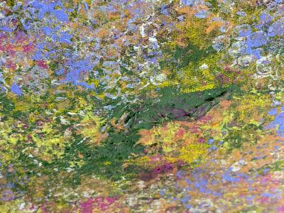 Sharon Cannon Sharon Cannon Giverny II Abstract Oil Painting Color field Canvas LA Artist