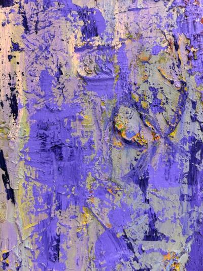 Sharon Cannon Sharon Cannon Lavender Abstract Oil Painting Textural Modern Art