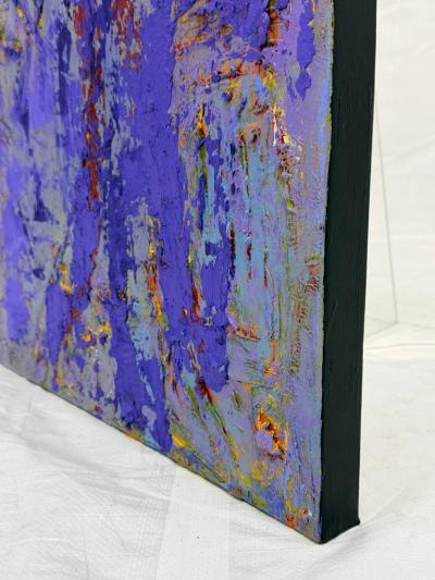 Sharon Cannon Sharon Cannon Lavender Abstract Oil Painting Textural Modern Art