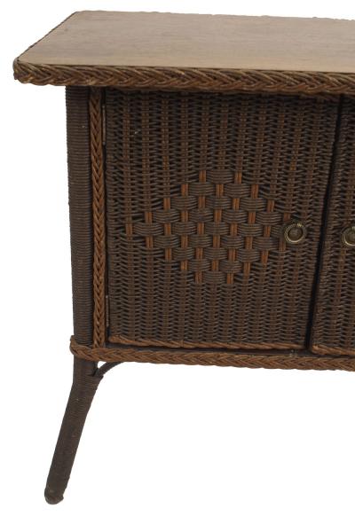 Sheboygan Fibre Furniture American Mission Style Wicker Commode