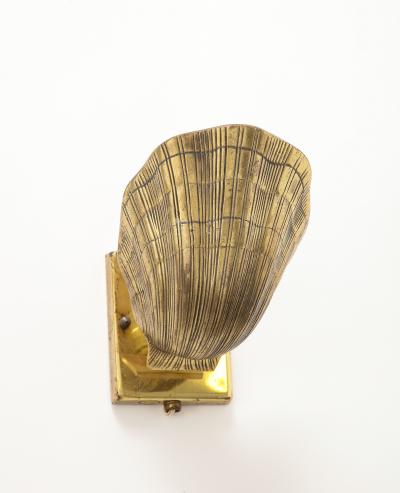 Shell bronze sconces from 1970