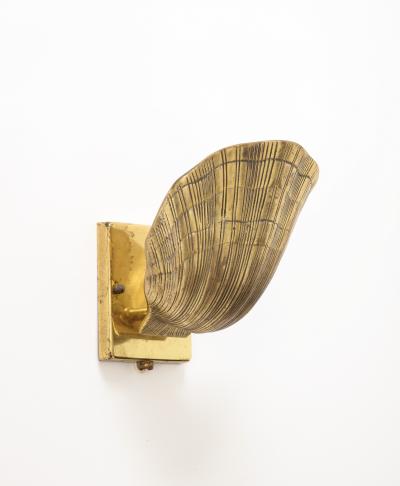 Shell bronze sconces from 1970