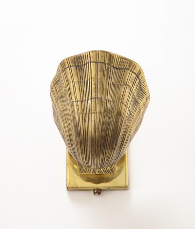 Shell bronze sconces from 1970