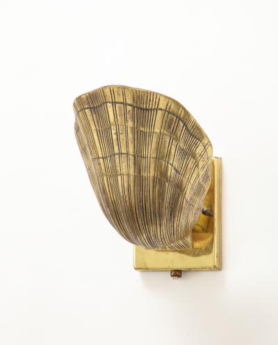 Shell bronze sconces from 1970