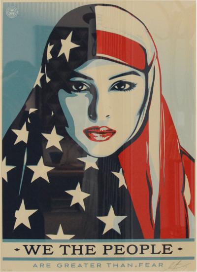 Shepard Fairey Shepard Fairey We the People are Greater than Fear 2017