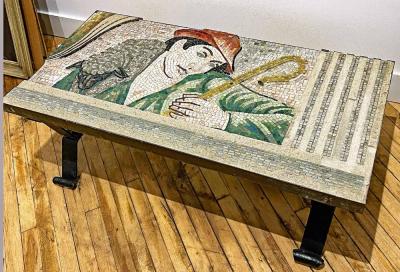 Shepherd and Sheep Art Deco Coffee Table 