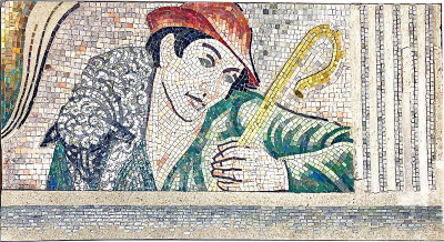 Shepherd and Sheep Art Deco Coffee Table 