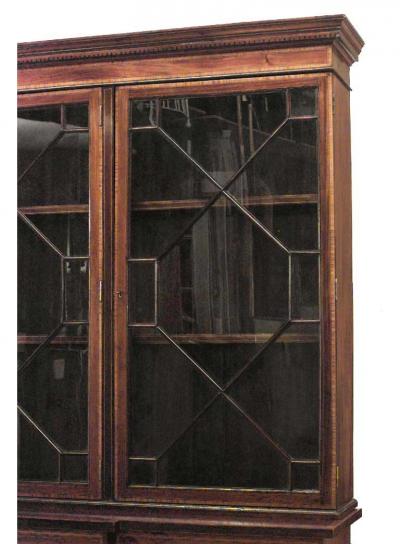 Sheraton Mahogany and Satinwood Breakfront Cabinet