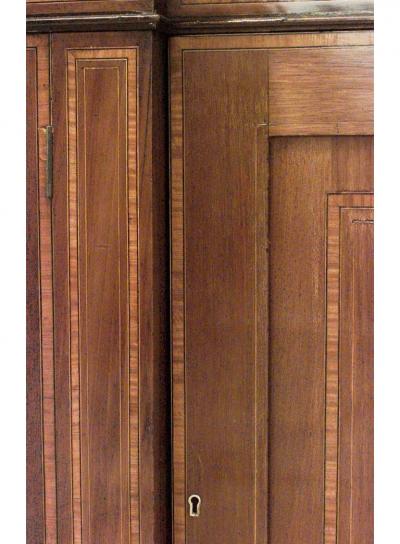Sheraton Mahogany and Satinwood Breakfront Cabinet