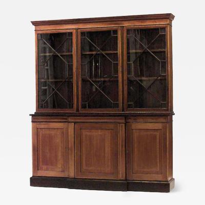 Sheraton Mahogany and Satinwood Breakfront Cabinet
