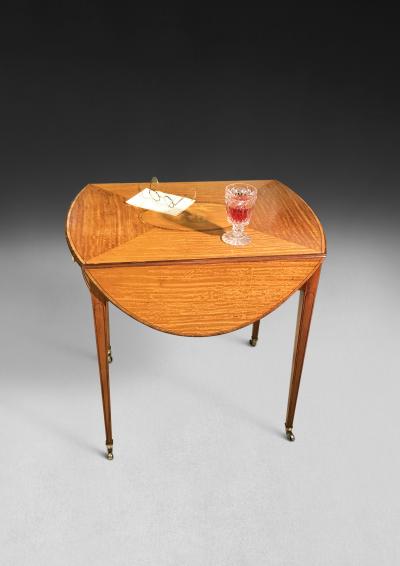Sheraton Period Satinwood and Kingwood Pembroke Table