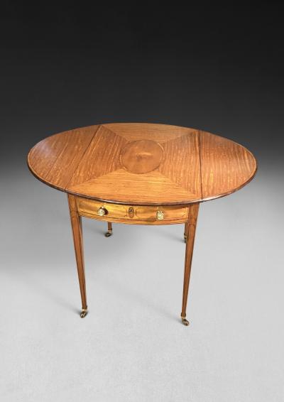Sheraton Period Satinwood and Kingwood Pembroke Table