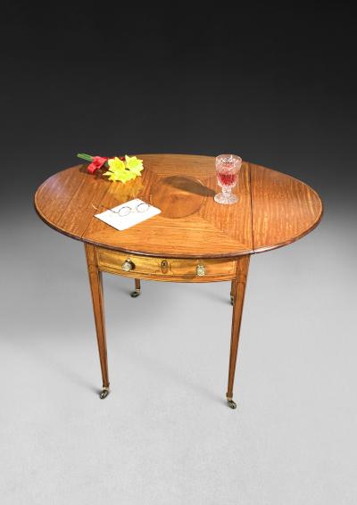 Sheraton Period Satinwood and Kingwood Pembroke Table