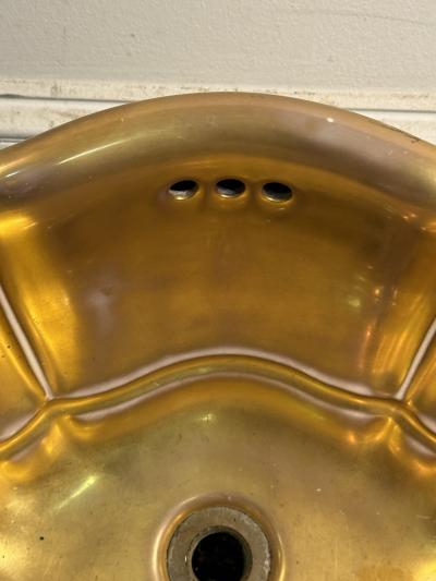 Sherle Wagner International BEAUTIFUL GOLD CERAMIC SINK BY SHERLE WAGNER