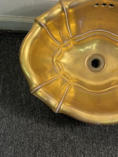 Sherle Wagner International BEAUTIFUL GOLD CERAMIC SINK BY SHERLE WAGNER