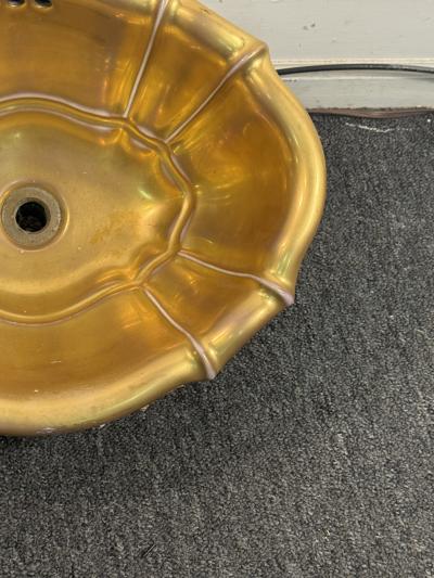 Sherle Wagner International BEAUTIFUL GOLD CERAMIC SINK BY SHERLE WAGNER