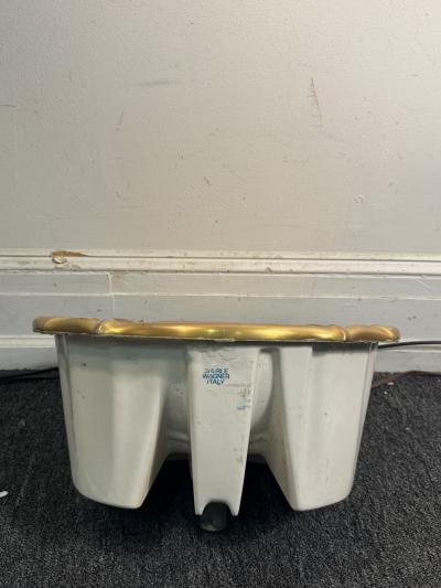 Sherle Wagner International BEAUTIFUL GOLD CERAMIC SINK BY SHERLE WAGNER