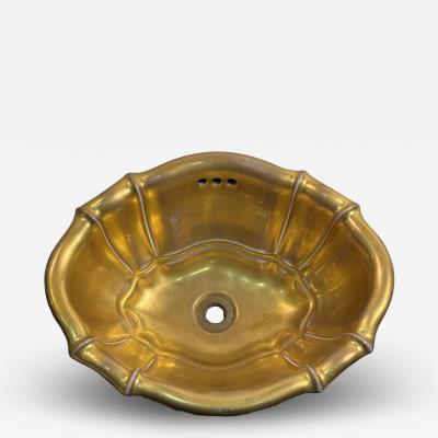 Sherle Wagner International BEAUTIFUL GOLD CERAMIC SINK BY SHERLE WAGNER