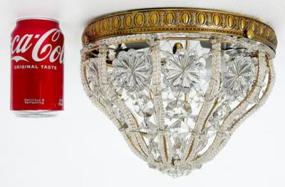 Sherle Wagner International Sherle Wagner Flush Mount Crystal Beaded Lighting Fixture