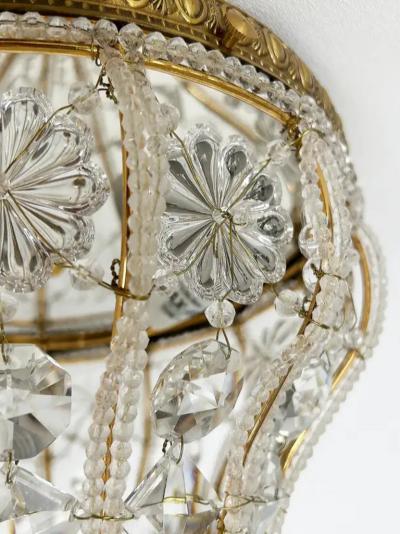 Sherle Wagner International Sherle Wagner Flush Mount Crystal Beaded Lighting Fixture