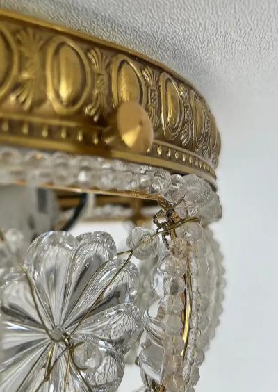 Sherle Wagner International Sherle Wagner Flush Mount Crystal Beaded Lighting Fixture