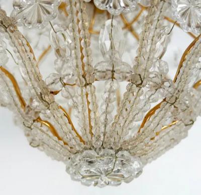 Sherle Wagner International Sherle Wagner Luninaire Flush Mount Crystal Beaded Light Fixture