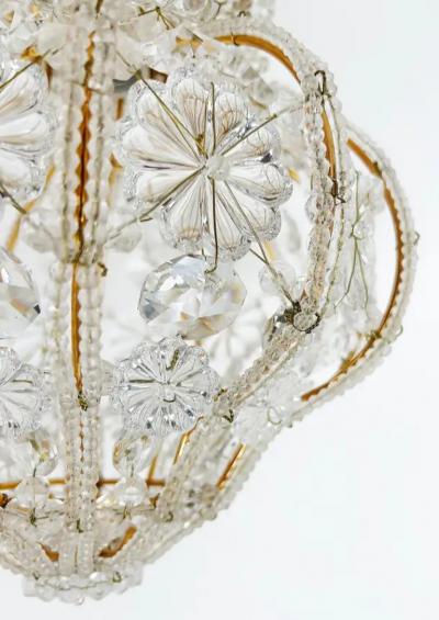 Sherle Wagner International Sherle Wagner Luninaire Flush Mount Crystal Beaded Light Fixture