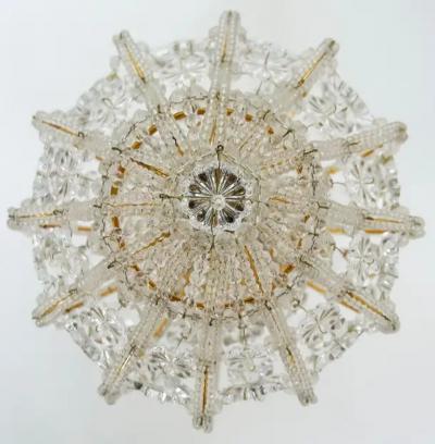Sherle Wagner International Sherle Wagner Luninaire Flush Mount Crystal Beaded Light Fixture