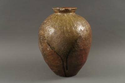 Shigaraki Glazed Stoneware Vase